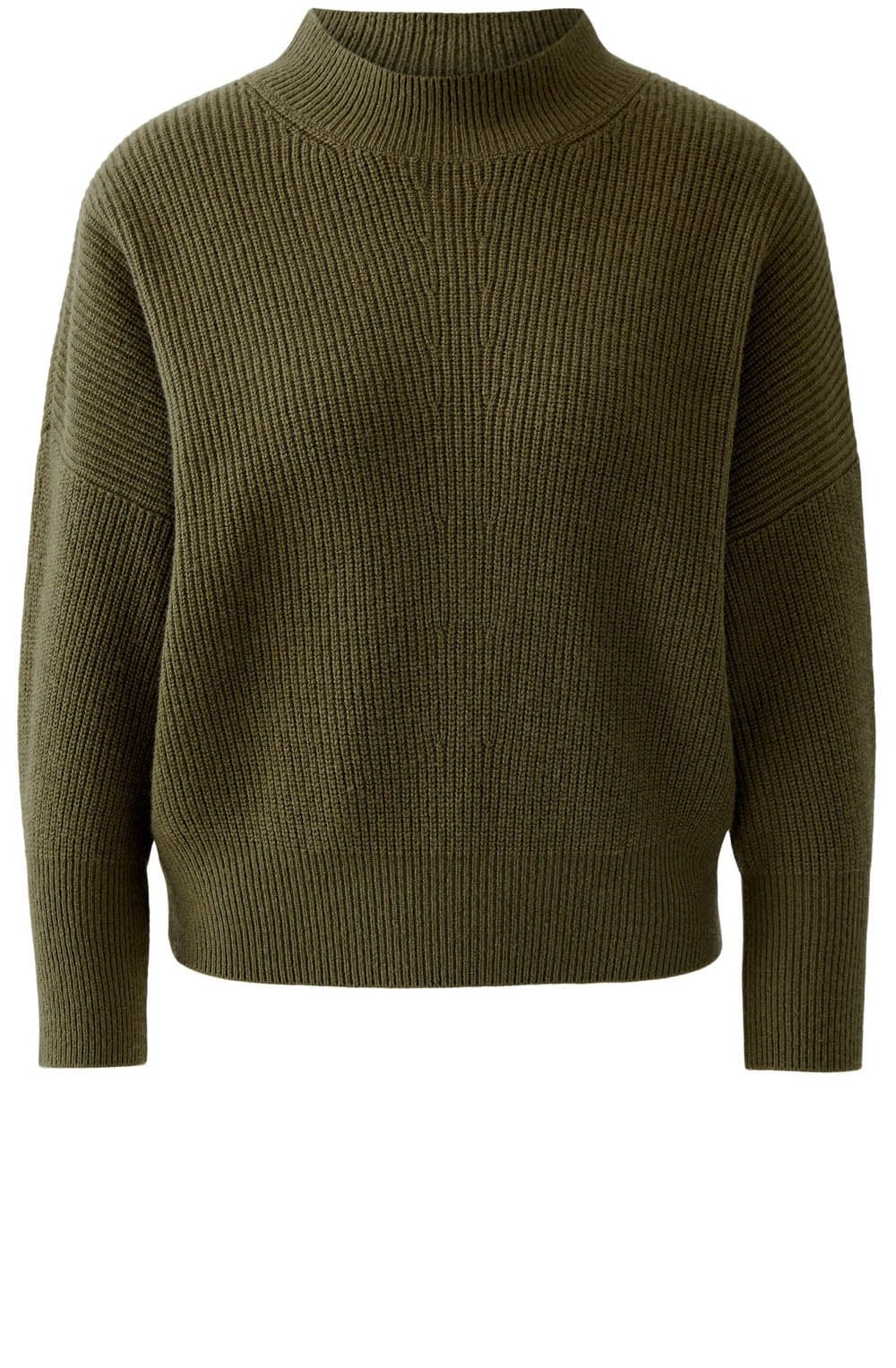Burnt Olive Funnel Neck Jumper