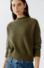 Burnt Olive Funnel Neck Jumper