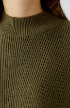 Burnt Olive Funnel Neck Jumper