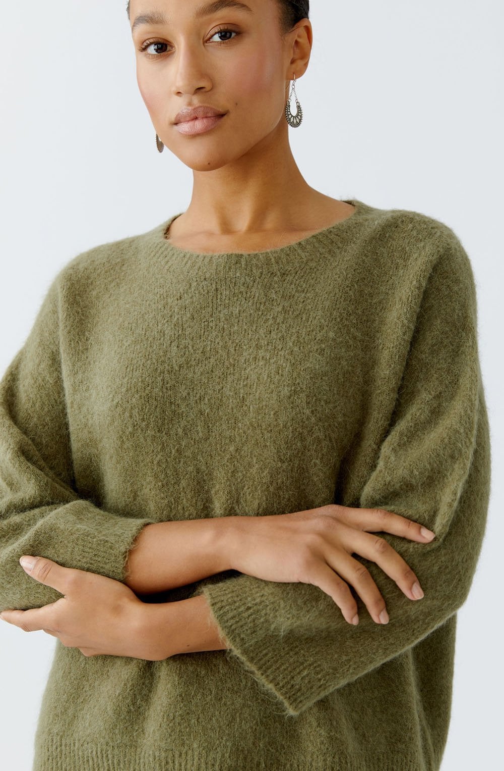 Burnt Olive Seamless Relaxed Jumper