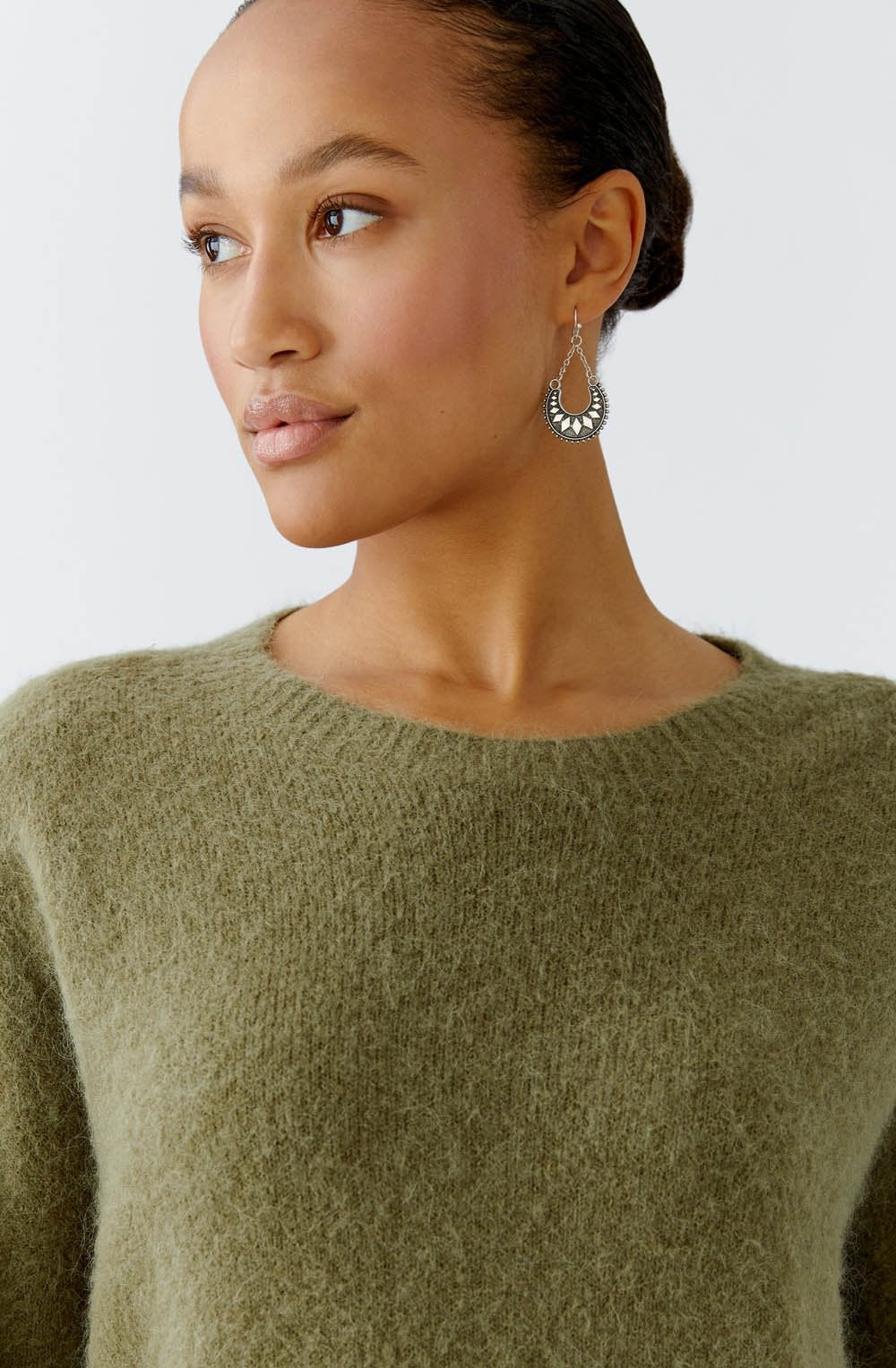 Burnt Olive Seamless Relaxed Jumper