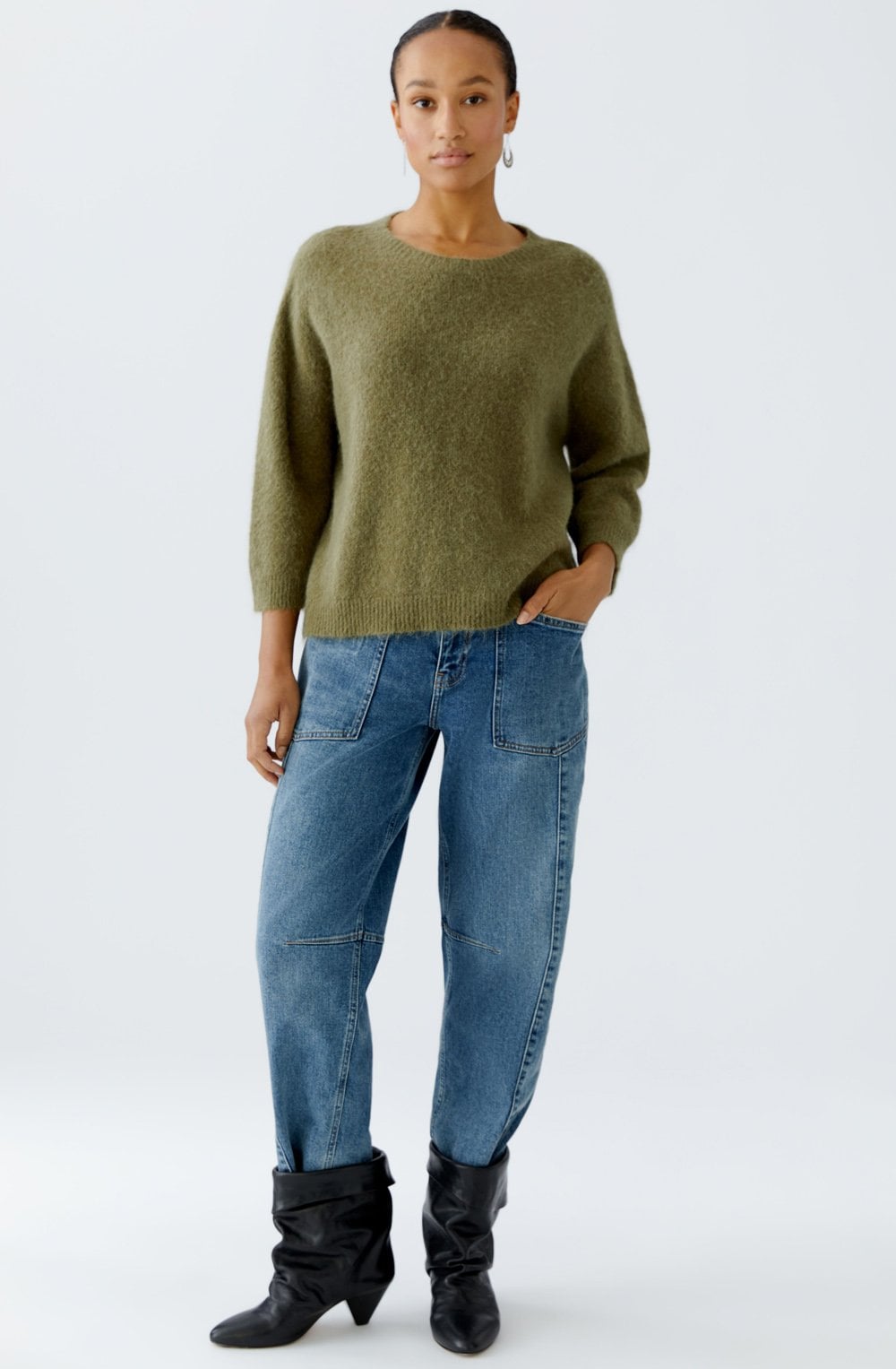 Burnt Olive Seamless Relaxed Jumper