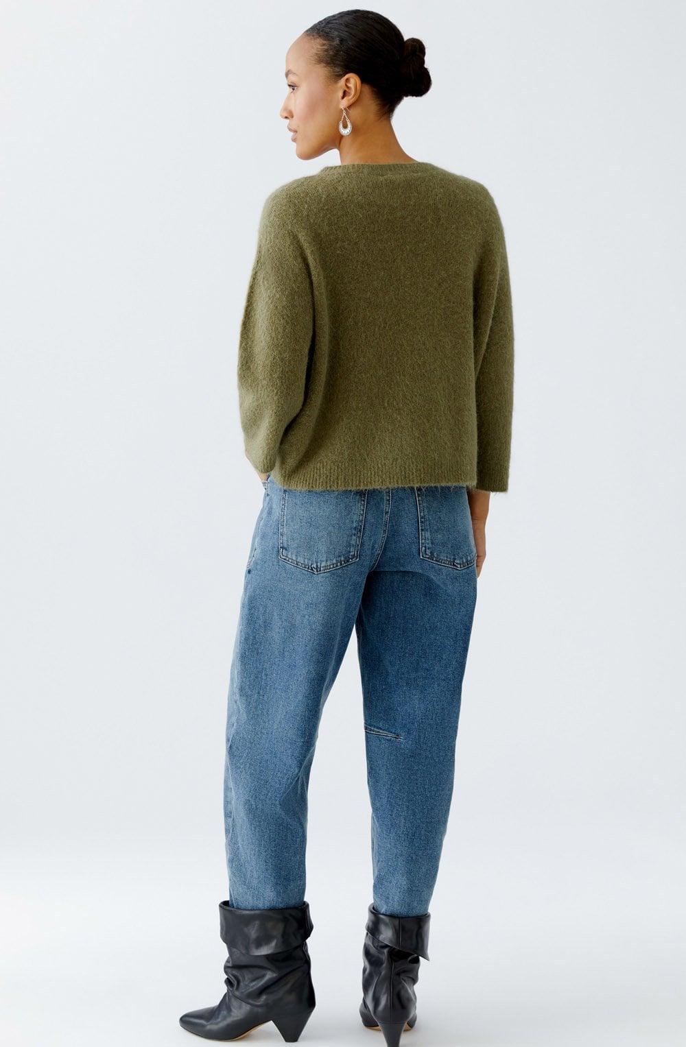 Burnt Olive Seamless Relaxed Jumper