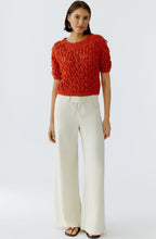 Burnt Tangerine Textured Jumper