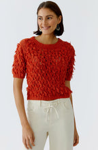 Burnt Tangerine Textured Jumper