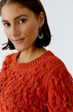 Burnt Tangerine Textured Jumper