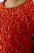 Burnt Tangerine Textured Jumper