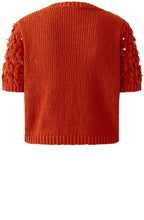 Burnt Tangerine Textured Jumper