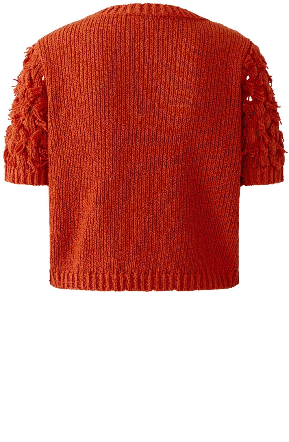 Burnt Tangerine Textured Jumper