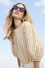 Butter and Cream Checked Blouse