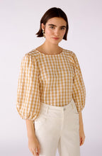 Butter and Cream Checked Blouse