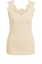 Butter Yellow Lace Detail Vest Top