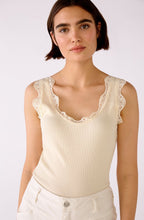 Butter Yellow Lace Detail Vest Top