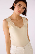 Butter Yellow Lace Detail Vest Top