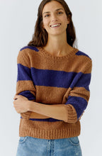 Camel and Blue Stripe Angel Yarn Jumper