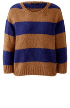 Camel and Blue Stripe Angel Yarn Jumper