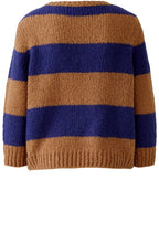 Camel and Blue Stripe Angel Yarn Jumper