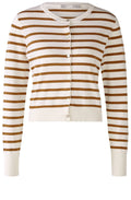 Camel and Cream Striped Cardigan