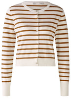 Camel and Cream Striped Cardigan