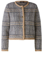 Camel Black Alpaca and Wool Cardigan