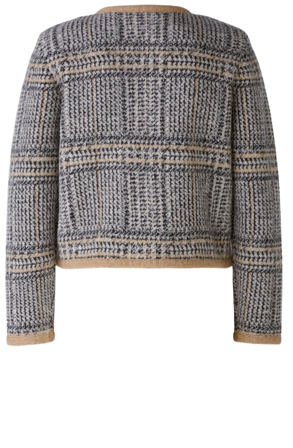 Camel Black Alpaca and Wool Cardigan