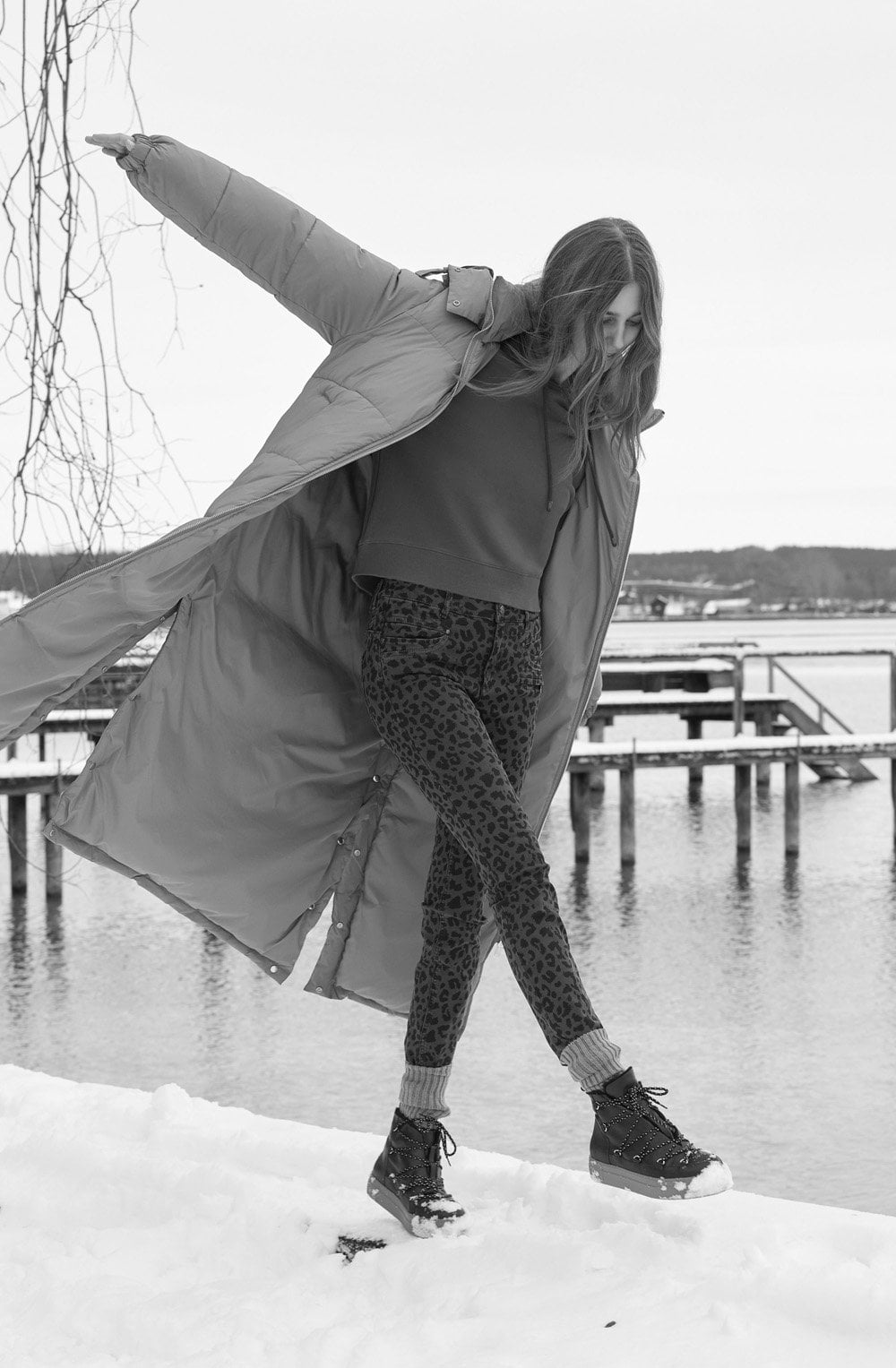 Camel Black Animal Jeans
