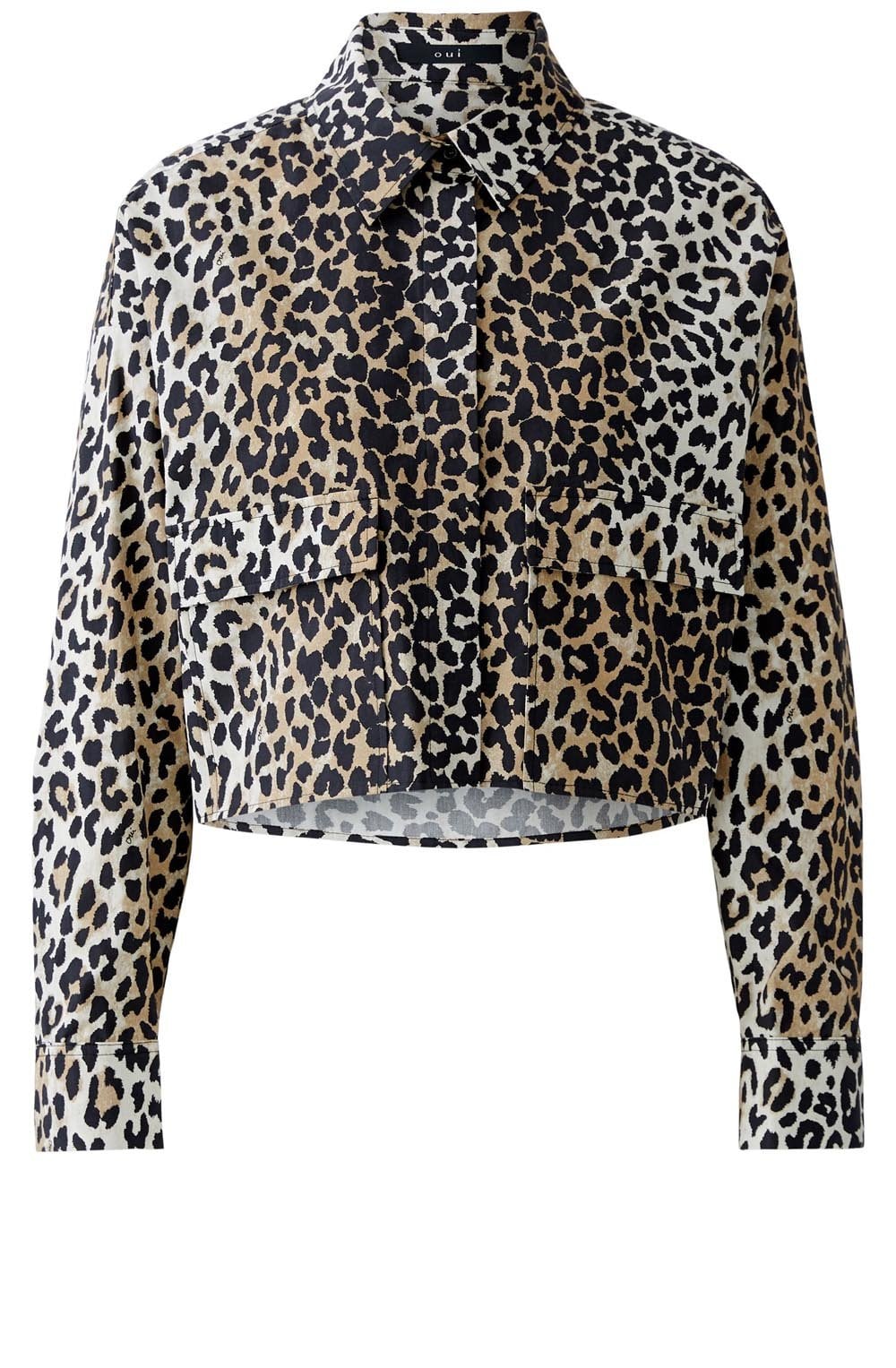 Camel Black Animal Print Box Shirt