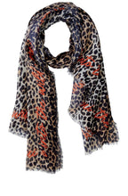 Camel Black Animal Print Into The Wild Scarf