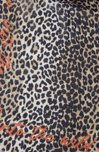 Camel Black Animal Print Into The Wild Scarf