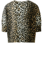 Camel Black Animal Print Reversible Cardigan