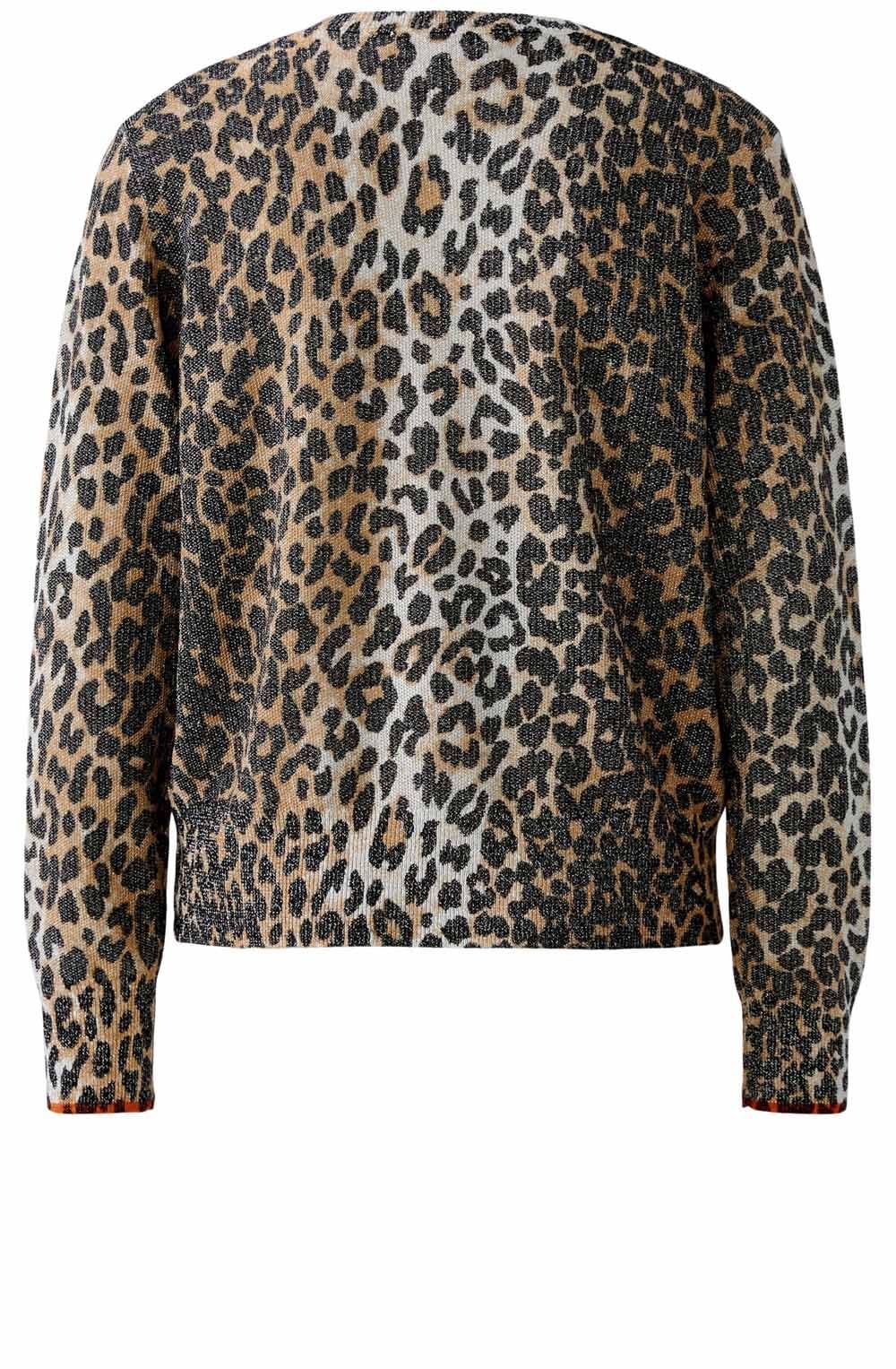 Camel Black Animal Print Shimmer Pullover