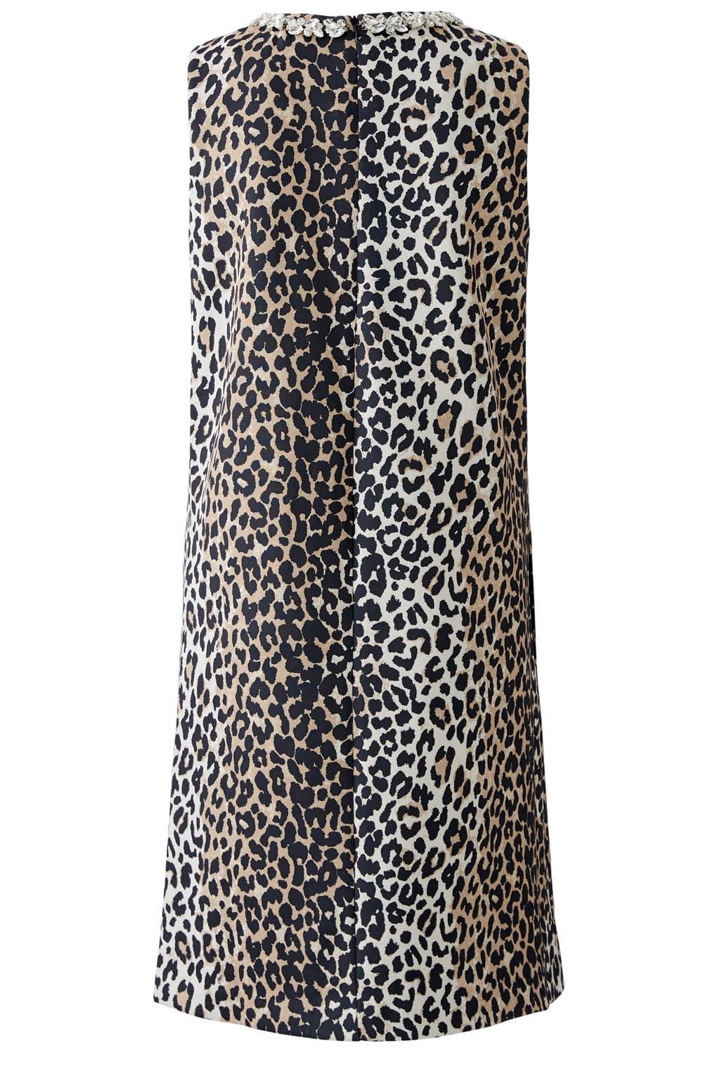 Camel Black Leo Print A Line Dress