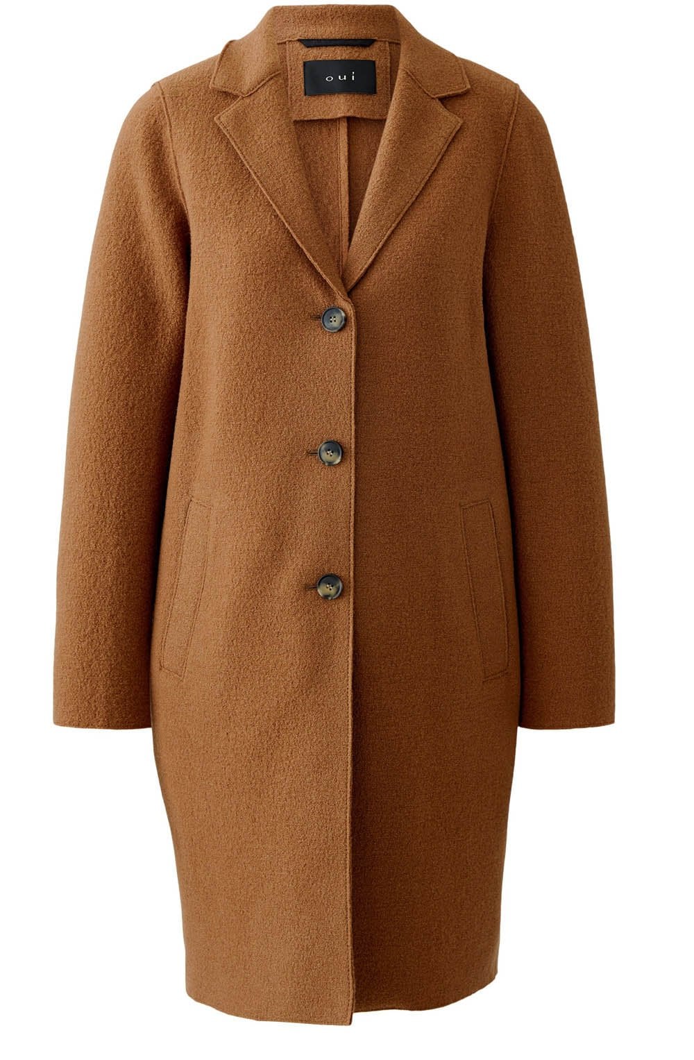 Camel Boiled Wool Coat