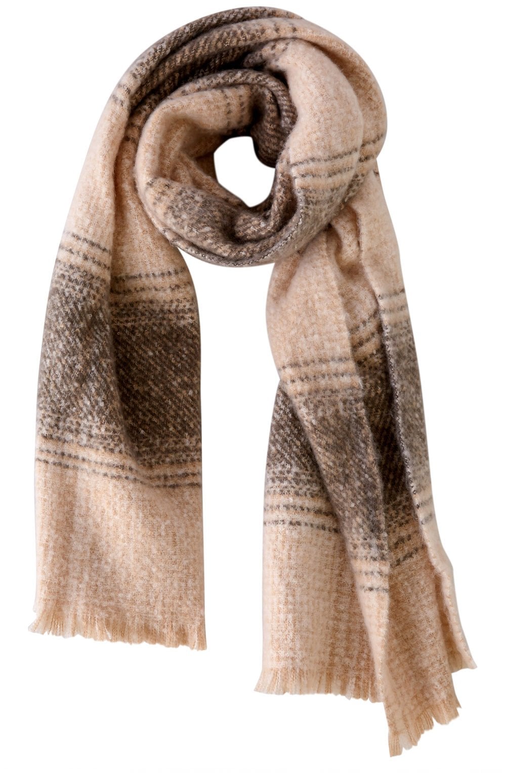 Camel Brown Chunky Knit Scarf