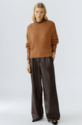 Camel Chunky Knit Oversized Jumper