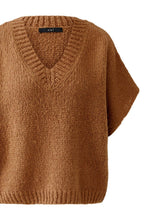 Camel Chunky Knit Poncho Style Slipover