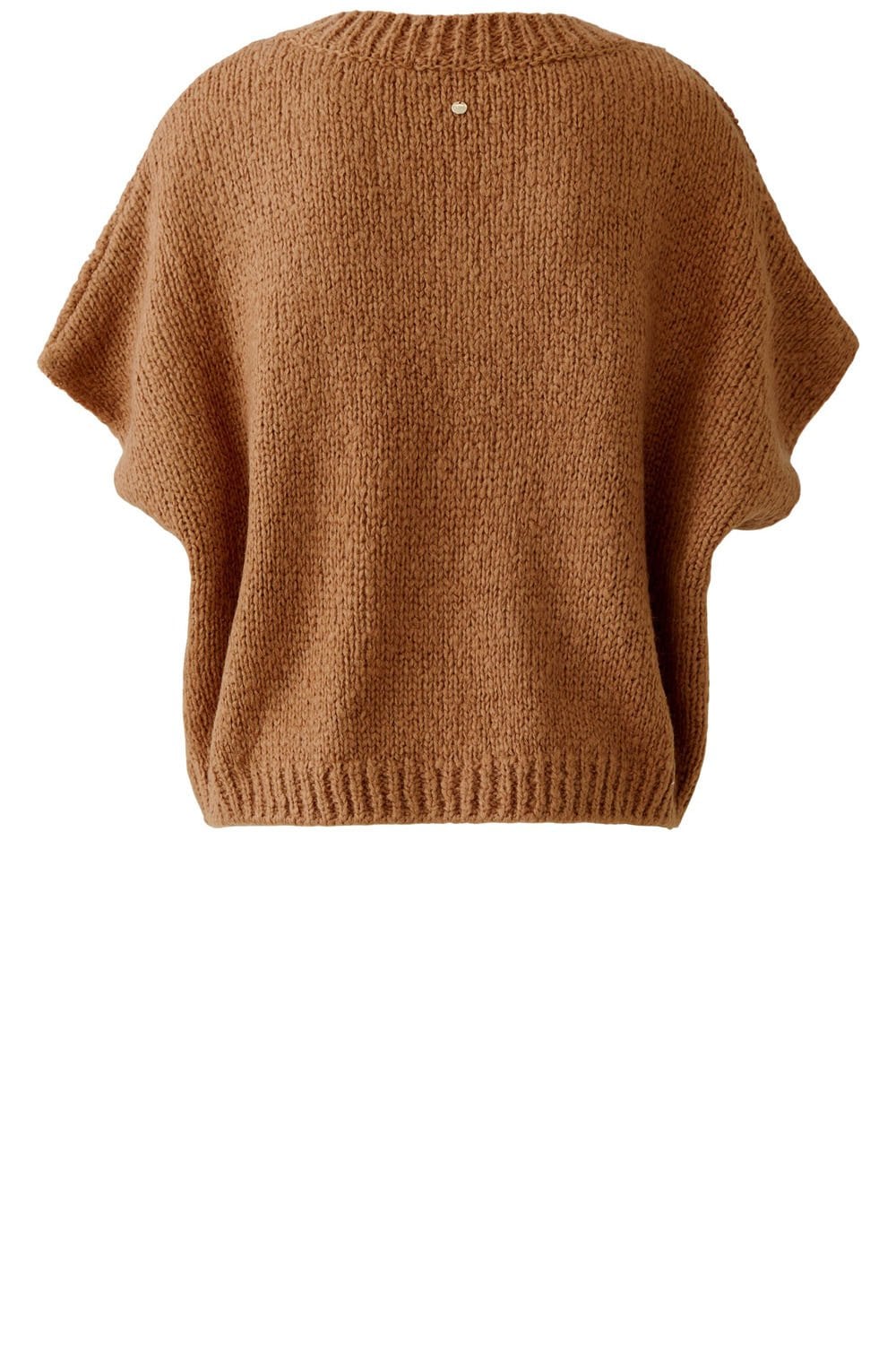Camel Chunky Knit Poncho Style Slipover