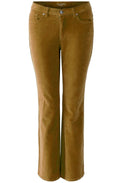 Camel Cord Cropped Bootcut Trousers