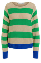 Camel Green and Blue Coarse Knit Jumper