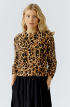 Camel Grey Leopard Print Soft Brushed Jumper