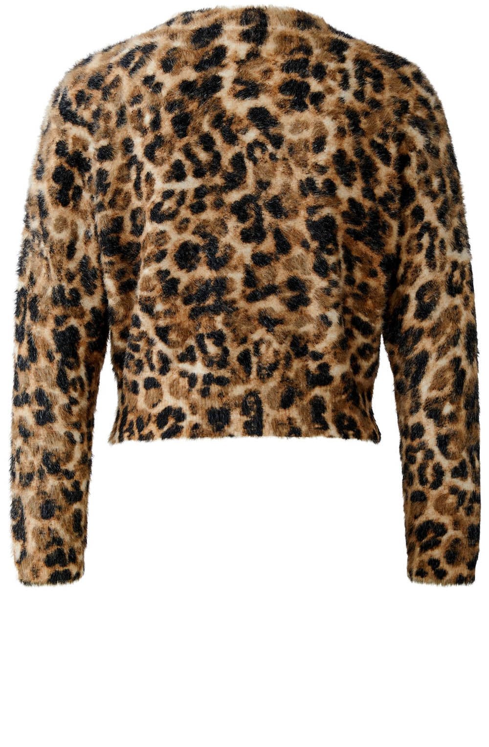 Camel Grey Leopard Print Soft Brushed Jumper