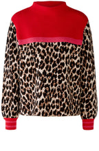 Camel Red Colour Block Jumper