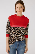 Camel Red Colour Block Jumper