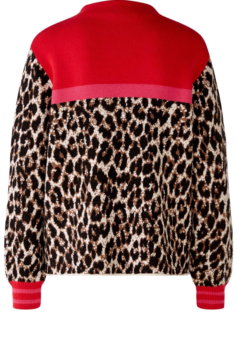 Camel Red Colour Block Jumper