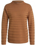 Camel Ribbed Knit Jumper