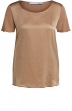 Camel Silk Front T Shirt