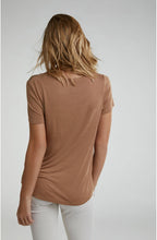 Camel Silk Front T Shirt