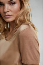 Camel Silk Front T Shirt