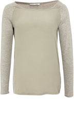 Camel Silk Front Top