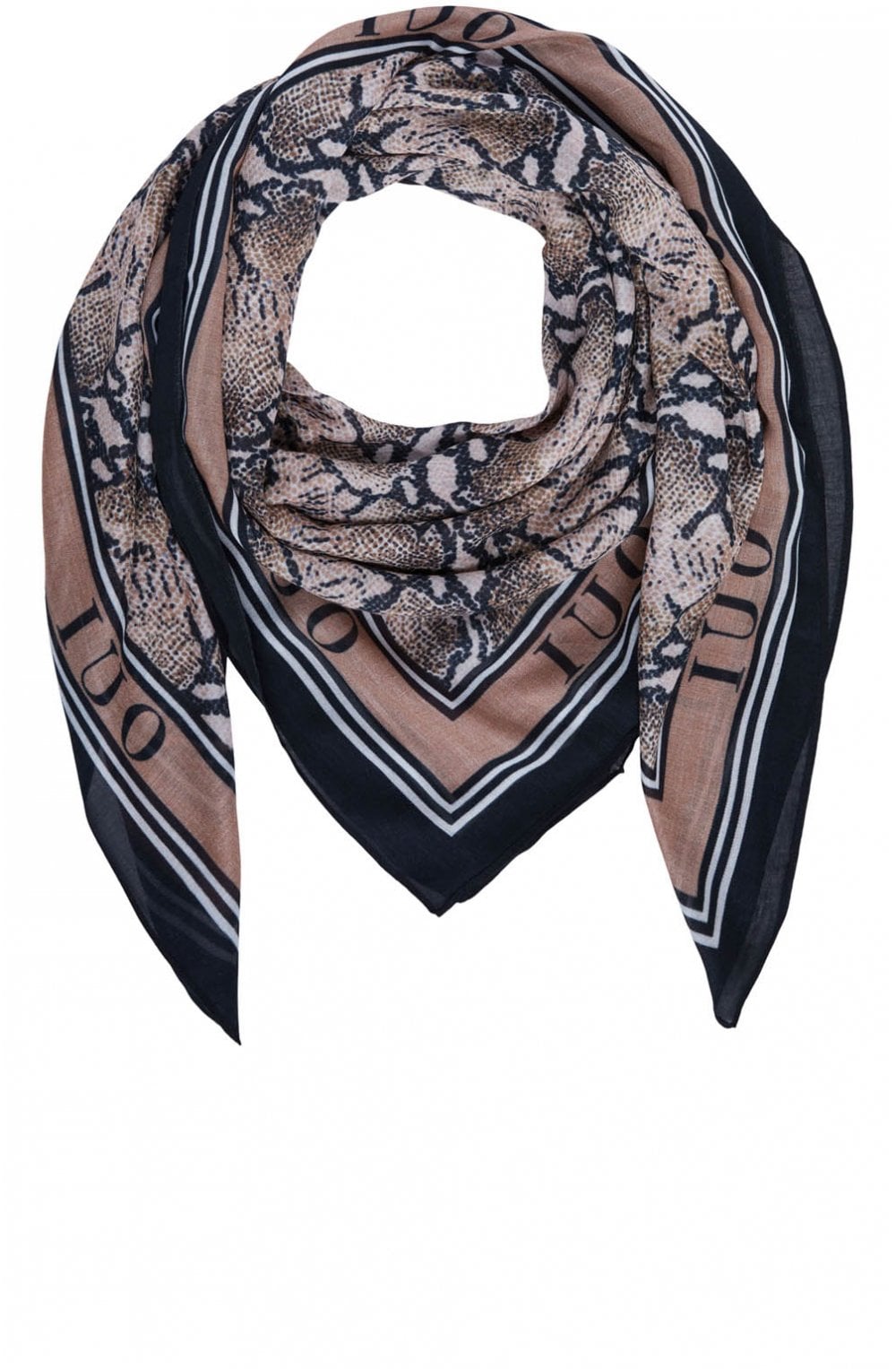 Camel Snake Print Scarf